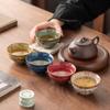 Taza de té de cambio de horno boutique taza de té maestra taza de té de cerámica juego de té kung fu juego de cuenco de té regalo para el hogar Jianzhan taza de cinco elementos