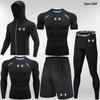 Traje esportivo transfronteiriço masculino para fitness, calça legging de secagem rápida, seda gelada, equipamento de corrida, traje para corrida matinal, traje de treino para basquete, atletismo