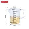 PC Acrílico Copo Medidor Plástico Escala Dupla Chaleira Engrossada Transparente Resistente a Alta Temperatura Multi-Tamanho Chá com Leite Loja Suprimentos