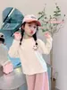 Camiseta de Manga Larga para Niña Estilo Nuevo Primavera y Otoño, Capa Base de Algodón Puro, Top Versátil de Moda Estilo Coreano Tendencia para Niñas