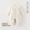 Mono Acolchado de Invierno para Bebé Engrosado 60g Ropa Caliente de Algodón Otoño Invierno Para Recién Nacidos Para Salir Ropa de Algodón Pelele para Bebé