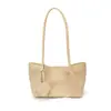 Bolso tote de un solo hombro para mujer, bolso tejido estilo coreano, bolso de moda de alta gama para el antebrazo, bolso de gran capacidad para compras y desplazamientos