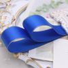 Cinta con borde dorado de 2,5 cm de ancho, ideal para manualidades, lazos, accesorios para el cabello, tocados, materiales de embalaje para regalos.