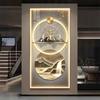 Pintura decorativa de corredor de luxo de luz moderna A luz LED entra na porta com pintura mural de suspensão no corredor traseiro
