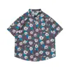 Camisas Hawaianas de Manga Corta New Retro Transfronterizas para Hombres y Mujeres, Casual Modernas Holgadas para Parejas, Camisas Florales de Playa para Vacaciones