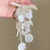Pendientes de Hilo de Pescar con Borlas de Flor Dopamina de Verano para Mujer Pendientes Estilo Vacaciones de Verano en la Costa Pendientes de Atmósfera Dulce
