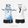 Conjunto de Uniforme de Vôlei, Camisa de Vôlei Feminina com Design Estampado, Traje Esportivo Respirável de Secagem Rápida, Uniforme de Vôlei Estampado Digital em Corpo Inteiro