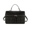 2025 Nuevo Bolso Retro de Hombro Cruzado para Mujer Bolso Elegante con Combinación de Colores Bolso Caja Rígido de Moda Bolso Cuadrado Pequeño de Mano