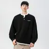 Sudadera Juvenil con Diseño de Estampado de Letras de la NASA Primavera y Otoño Marca de Moda Americana Holgada Casual Top Falso de Dos Piezas para Hombre