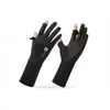 Guantes de Seda de Hielo Estilo Nuevo de Verano, Guantes Deportivos para Exteriores con Protección Solar para Mujer, Guantes Antideslizantes de Verano Anti-UV para Conducir y Ciclismo