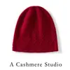 100% cachemir puro, nueva colección otoño/invierno, gorro casual de punto trenzado liso para mujer, cálido y a la moda