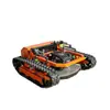 Cortacésped Totalmente Automático Controlado Remotamente, Máquina Desmalezadora Diésel de Cuatro Ruedas Todo Terreno con Orugas, Trituradora y Limpiadora de Césped para Huertos