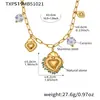 Acero Inoxidable Piedra Natural Borla Corona Corazón Estampado Cerámico DIY Multi-Accesorio Colgante Collar Aretes Set para Mujeres