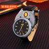 ZH360 Light Luxury Diamond-incrustado USB Charging Windproof Real Watch Lighter