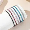Pulseira de Raquete de Tênis com Broca de Zircônia Estilo Europeu 4.0 Cor Retenção 18K Fileira Única Joia Fronteira Amazon Hip Hop Mercadorias de Comércio Exterior