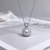 Yanbai Moda Temperamento Clássico Francês Colar de Pérola Falsa Cobre Micro Incrustado Zircônia Versátil Elegante Corrente para Clavícula Feminino Atacado