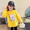Camiseta de algodón puro para niñas, tallas mediana y grande, bonita camiseta de manga larga básica para niños, top para niña pequeña, nuevo estilo primavera y otoño 2026