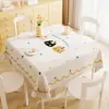 Mantel de Lunares de Dibujos Animados Impermeable y a Prueba de Aceite Sin Lavar 2025 Lujo Ligero Gama Alta Mantel Cuadrado Protector para Mesa de Café