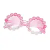 Óculos de Sol Infantis Estilo Novo Margaridinha, Armação Redonda Lentes Pétala, Fofos Óculos Anti-UV para Fotos de Bebê