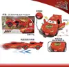 Carros Liga de Corrida Relâmpago McQueen Conselho do Xerife Dente Modelo Scooter Ornamento Menino Presente de Caixa