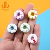Juguete de Comida de Simulación de Resina Donas, Materiales para Accesorios de Funda de Teléfono con Crema, Caja de Papelería Juguete de Comida DIY Donas