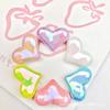 Cadena para teléfono móvil hecha a mano con cuentas de amor, color acrílico, chapado en halo teñido, para colgar en el coche, pulsera y collar