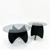 Mesa de centro pequena, forma simples e única, para sala de estar, uso doméstico, mesa lateral de sofá, mesas de varanda, mesa de centro redonda pequena minimalista italiana