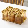 Conjunto de Potes de Tempero de Luxo Leve, Recipientes de Tempero Estilo Ins, Caixa de Tempero de Plástico Doméstico, Caixa de Armazenamento, Utensílios de Cozinha, Frasco de Sal