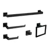 Rack de Armazenamento de Banheiro Popular Transfronteiriço em Aço Inoxidável Conjunto de Cinco Peças Suporte para Toalhas e Papel Higiênico Gancho Conjunto de Racks de Armazenamento Quadrados