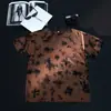 Camiseta de Manga Corta Suelta con Hombros Caídos de Algodón Puro Lavado Pesado Estilo Vintage Europeo y Americano Camiseta sin Mangas Oversize Transfronteriza