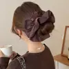 Goma para el pelo de estilo coreano con lazo de cuadros atmosféricos para mujer, accesorio para el pelo de moda oscura para otoño e invierno, para moño