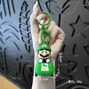Chaveiro de carro de puxar do Mario em desenho animado, mercadoria divertida de jogo, acessório para bolsa, fornecimento de presente cultural e criativo