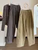 Pantalones Anchos de Cintura Alta Estilo Coreano Otoño 2026 para Mujer, Holgados y Versátiles Casuales Estilo Plátano ~ Vienen con Cinturón