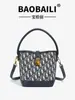 Bolso de Mano de Moda de Gama Alta para Mujer 2023 Nuevo Otoño e Invierno Retro Casual Bolso Cubo Diseño de Nicho Bolso de Hombro