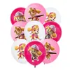 Novedad Transfronteriza Más Vendida Rosa Perro Tema Infantil Fiesta Vajilla Platos de Papel Servilletas de Papel Manteles Suministros de Decoración