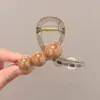 Pin de tiburón girly estilo universitario con lazo de alto valor en la parte posterior de la cabeza, pin de tamaño mediano, pasador de pelo con cuentas coreanas