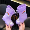Botas de Chuva Infantis, Botas de Chuva Impermeáveis para Meninos, Botas de Água Leves Antiderrapantes para Meninas, Sapatos Aquáticos para Crianças de 2 a 10 Anos