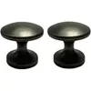Aleación de Zinc Bronce Simple Muebles Agujero Único Gris Negro Cabeza Redonda Puerta de Gabinete Cajón Sólido Pequeño Tirador Tirador
