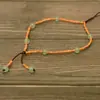Cordão para Celular de Aventurina Oliva Pulseira de Pulso Universal Feita à Mão para Homens e Mulheres Pingente de Alça Anti-Perda Pingente Antigo