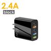 Nuevo adaptador multipuerto PD 3USB regulaciones europeas y americanas PD65W carga rápida cargador de teléfono móvil cabezal de carga 5v2.4A