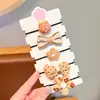 Estilo Coreano Faixa de Cabelo com Laço Infantil Corda de Cabelo Laço de Cabelo de Princesa Fofo Pequeno Elástico Faixa de Cabeça Desenho Animado para Bebê Menina Acessórios de Cabelo