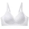 Lencería floral de encaje para mujer hecha de seda de morera y modal, con soporte suave tipo gelatina, transpirable y sin aros