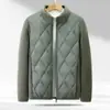Chaqueta gruesa de invierno para hombre, chaqueta con forro polar para jóvenes, abrigo acolchado, prenda exterior gruesa, cuello alto, prenda superior cálida y a prueba de viento
