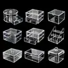 Caja Acrílica Transparente Caja de Alimentos para Supermercado Cubierta Antipolvo Procesamiento Tapa abatible Caja de Exhibición Almacenamiento Caja de Regalo