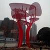 [Logo Fengfan] Fortaleza de Acero Inoxidable Personalizada Marca Guía de Espíritu Escultura Guía de Marca de Cartelera Exterior