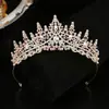 Corona Nupcial Popular Transfronteriza Corona de Cristal Boda Cumpleaños Accesorios Vestido de Princesa Diadema de Pedrería Estilo Europeo