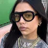 Gafas de sol ovaladas versátiles de alta gama con forma de sapo retro para mujer, tendencia europea y americana, protección solar para exteriores, a la moda, gafas de sol transfronterizas para hombre