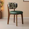 Silla de Comedor Nórdica de Madera Maciza, Silla para Mesa de Comedor del Hogar, Silla de Ocio Minimalista de Lujo Ligero Vintage para Sala de Estar, Comedor, Hotel, Taburete de Tocador