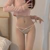 Puro desejo menina cueca senhoras cintura baixa renda respirável sexy oco doce menina irmã real cuecas mulheres