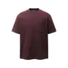 Camiseta de Manga Corta con Bordado de Parche de Letra Creativo Casual para Hombre Resistente Holgada Cuello Redondo Media Manga Verano Ins Marca de Moda